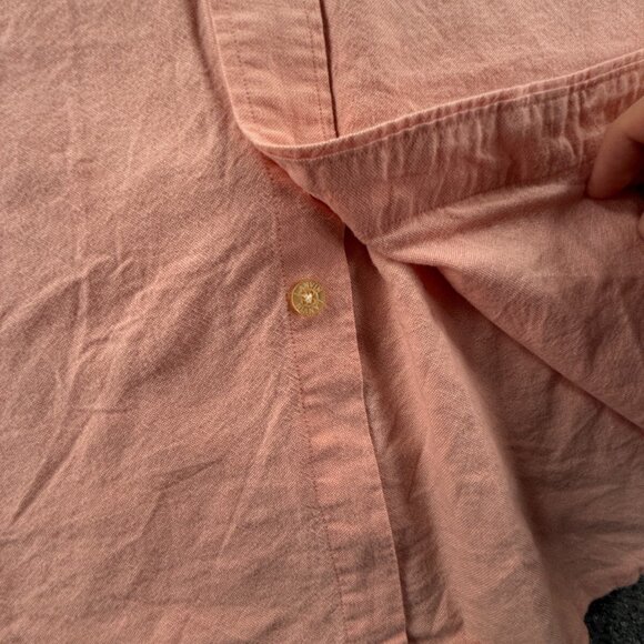 Lanvin Classique Orange Oxford Button Up Shirt Long Sleeve Men Size 100 (M/L) - Picture 13 of 16